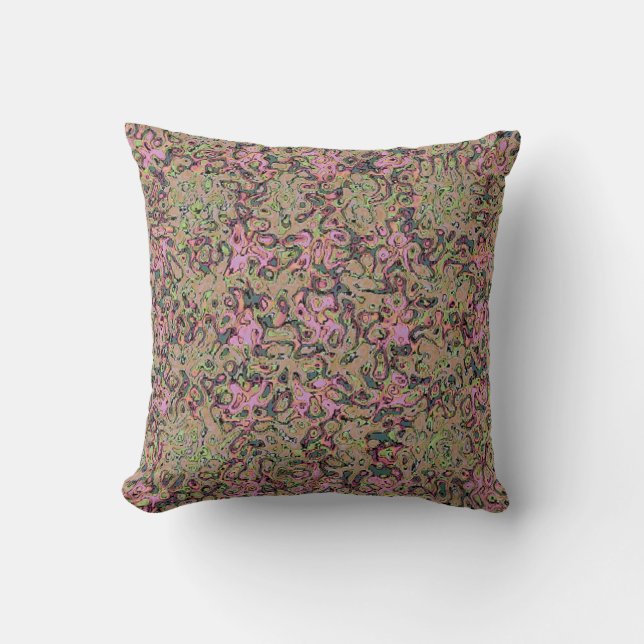 Oreiller à motif rose victorien conçu (Recto)
