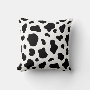 Oreiller à motif vache noir blanc Imprimé motif an
