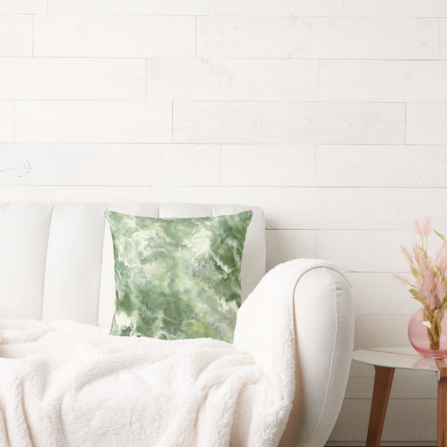 Oreiller à projecteur Moss Green Marbré (Canapé)