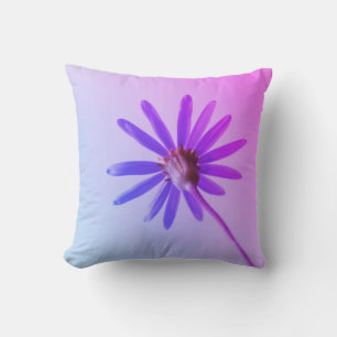 Oreiller à projectile bleu marron stylisé