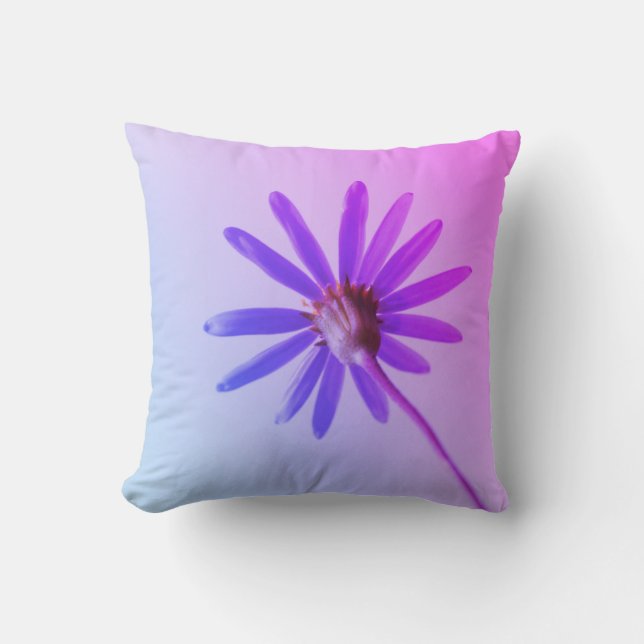 Oreiller à projectile bleu marron stylisé (Recto)