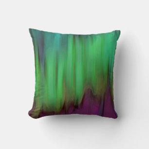 Oreiller Abstrait Aurora Borealis Green Throw