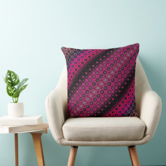 Oreiller Abstrait Motif rose chaud