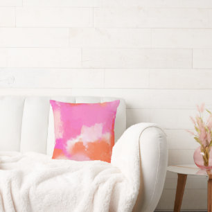 Oreiller Abstrait rose chaud