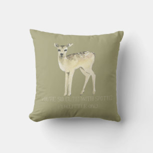 Oreiller accent avec enfant cerf adorable
