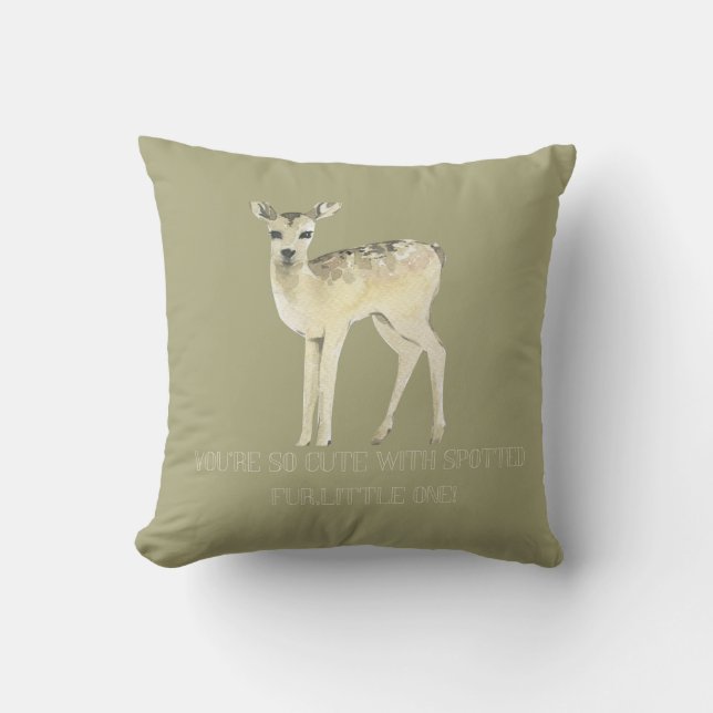 Oreiller accent avec enfant cerf adorable (Recto)