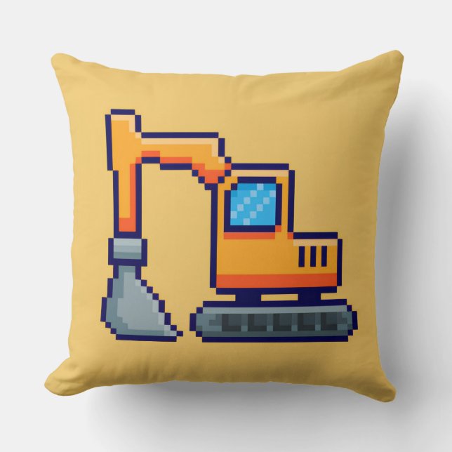 Oreiller accent carré Pixel Digger (Recto)