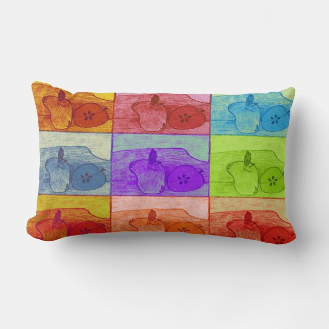 Oreiller accent lombaire pomme Pop Art (Recto)