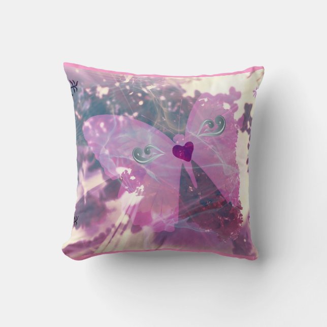 Oreiller accent papillon Lumineuse Fantaisiste (Recto)