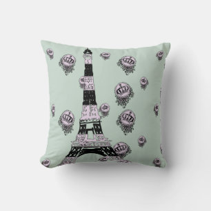Oreiller Adorable Paris Motif avec Tour Eiffel