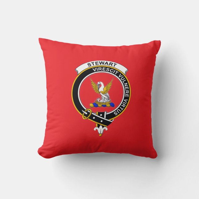 Oreiller au badge et devise du clan Royal Stewart (Recto)