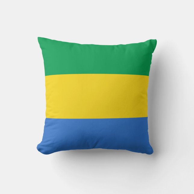 Oreiller avec drapeau du Gabon x drapeau (Recto)