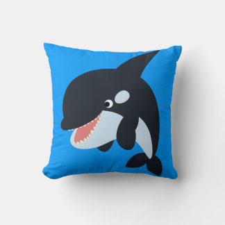 Oreiller Baleine Tueuse de Dessin Animé Joyeux et