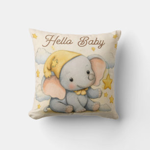 Oreiller bébé éléphant mignon coussin cadeau de nu