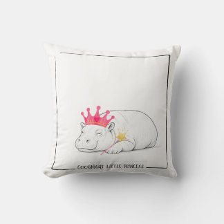 Oreiller bébé hippopotame pygmée princesse