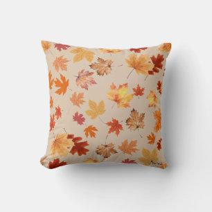 Oreiller Beige feuille