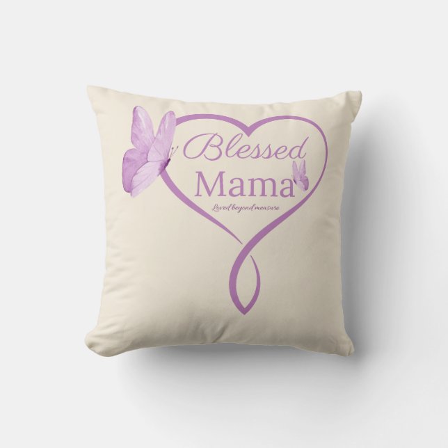 Oreiller Blessed Mama – Cadeau de Fête des Mères C (Recto)