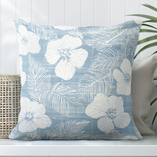 Oreiller bleu clair Tropical