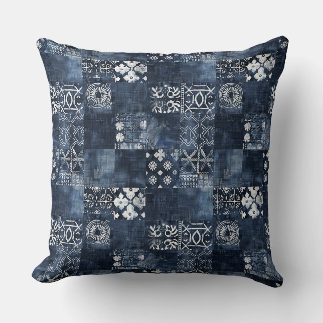 Oreiller bleu Indigo (Recto)