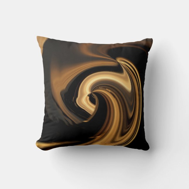 Oreiller Brown pour le coeur Abstrait Gold N (Recto)