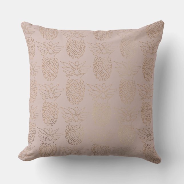 Oreiller Brown rose Beige/Chocolat Pinappé (Recto)