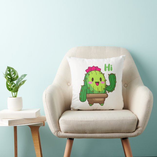 Oreiller Cactus Smiley – Hello Plant Design (Chaise)