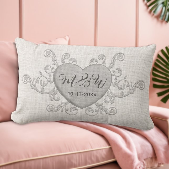 Oreiller Cadeau de Mariage avec Monogramme Personn (A Timeless Keepsake: Elegant Personalized Wedding Pillow 💑🕊️)