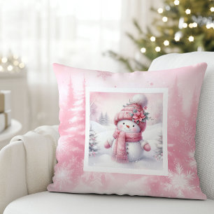 Oreiller Cadeau Enfant Scène Hivernale Bonhomme de