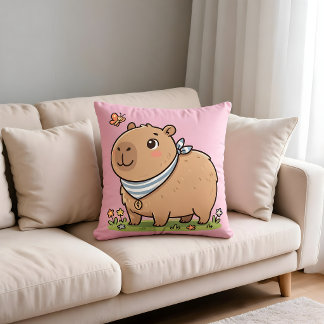 Oreiller Capybara Mignon | Coussin de Jet Adorable