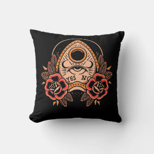 Oreiller carré de tatouage de planchette d'école v