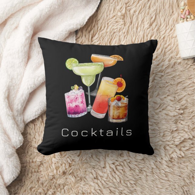 Oreiller carré jeté Cool Cocktails (Couverture)
