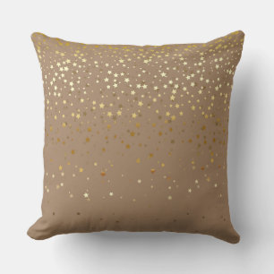 Oreiller carré Petite Golden Stars-Tan