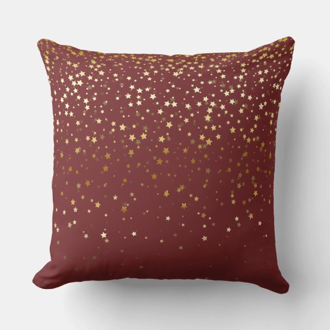 Oreiller carré Petites Étoiles Dorées Intérieur -  (Recto)