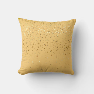 Oreiller carré Petites Étoiles Dorées Intérieur -