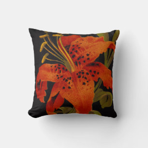 Oreiller carré Tiger Lily