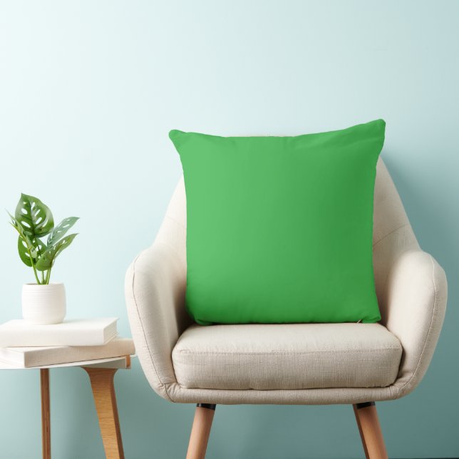 Oreiller carré vert vif à jeter (Chaise)