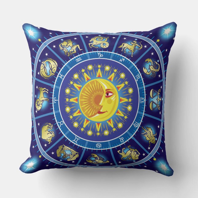 Oreiller Cercle Zodiacal (Recto)