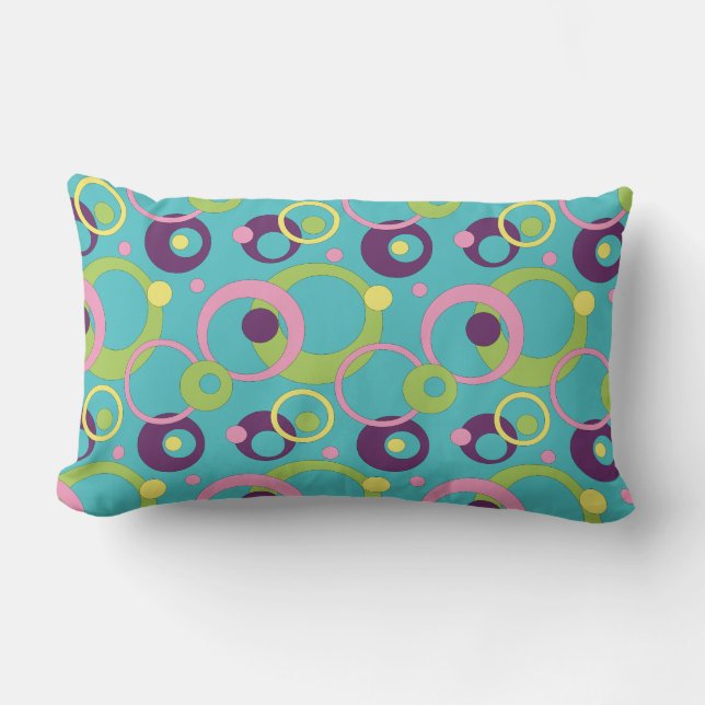 Oreiller Cercles Bleus Funky (Recto)