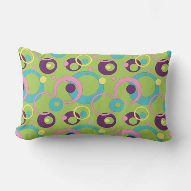 Oreiller Cercles Verts Funky (Recto)