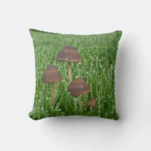 Oreiller champignons et herbe impression 2 faces
