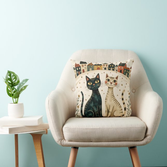 Oreiller Charming Cats (Chaise)