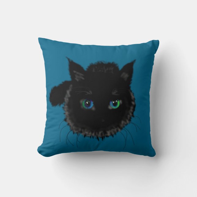 Oreiller Chat Noir (Recto)