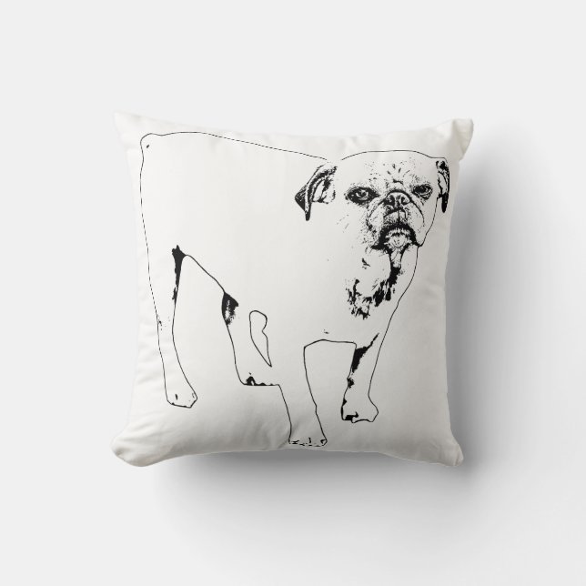 Oreiller Chien Contour Ajoute une Atmosphère Calme (Recto)