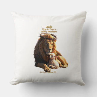 Oreiller Chrétien | Jésus Roi des Rois | Lion