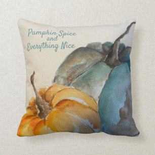 Oreiller Citrouille turquoise