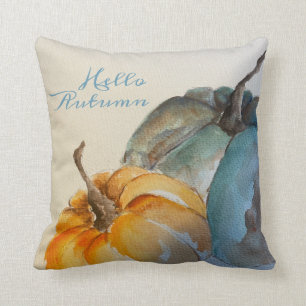 Oreiller Citrouille turquoise