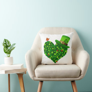 Oreiller Coeur shamrock