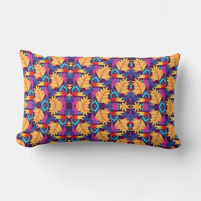 Oreiller coloré avec un motif kaléidoscopique  (Recto)