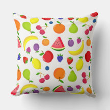 Oreiller Coloré de Fruits et Baies d'Été
