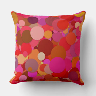 oreiller confetti point rouge